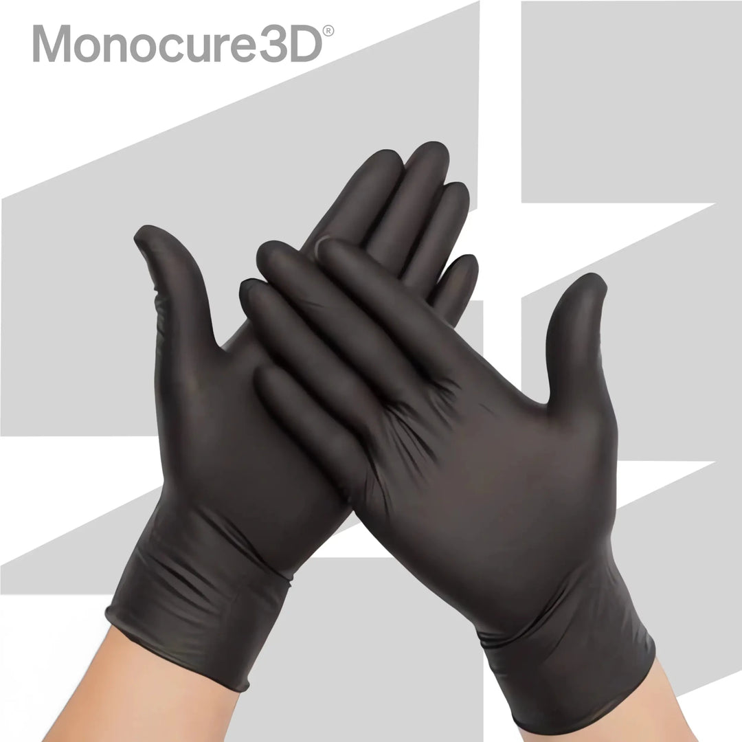 Black Nitrile Gloves Box 100pcs - Monocure3D