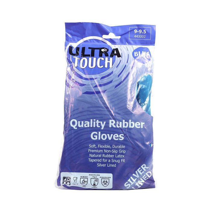 Ultratouch Silverlined Blue Rubber Gloves - Monocure3D