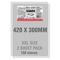 XXL Fep Film 150 Micron (2 Sheet Pack) - Monocure3D