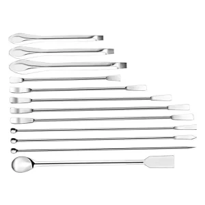 12pcs Stainless Lab Stirrer Set
