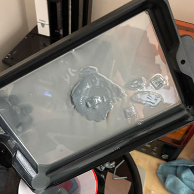 failed print stuck to FEP